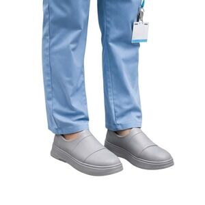 Gales Gray Slip-On Work NonSlip Comfort Nursing Chef Shoes Unisex Size M7.5 W9.5